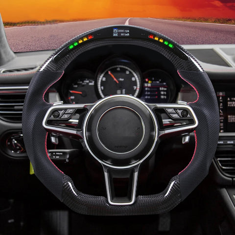 Porsche Custom Carbon Fiber Steering Wheel