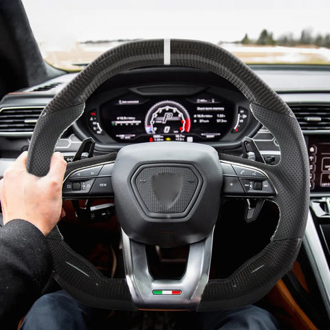 Lamborghini Custom Carbon Fiber Steering Wheel